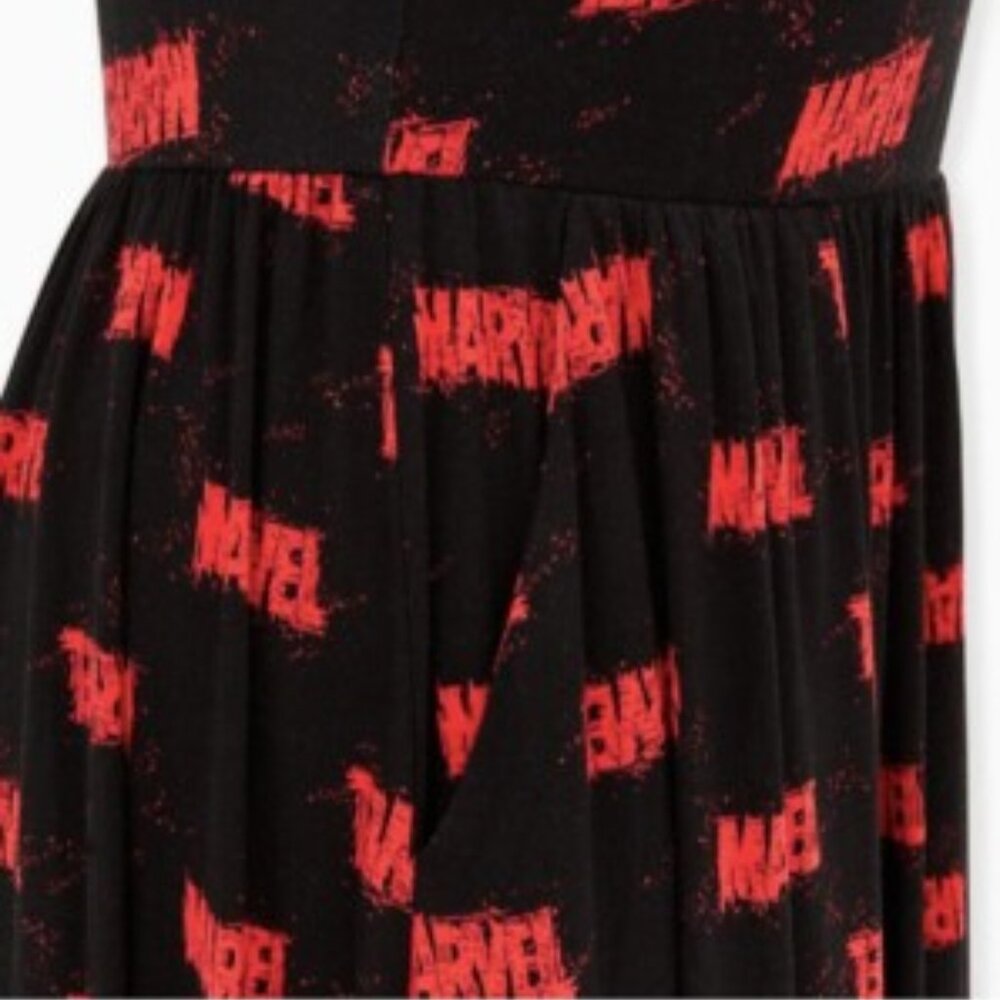 Torrid MARVEL Stretchy Skater Midi Pocket Dress 0X XL - Picture 9 of 12